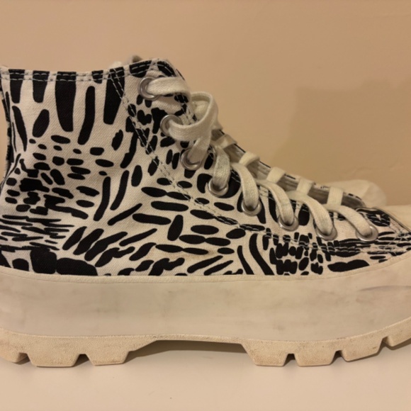 Converse Chuck Taylor All Star Lift Platform Chucks High Top Sneakers Zebra 8.5 - Picture 5 of 9